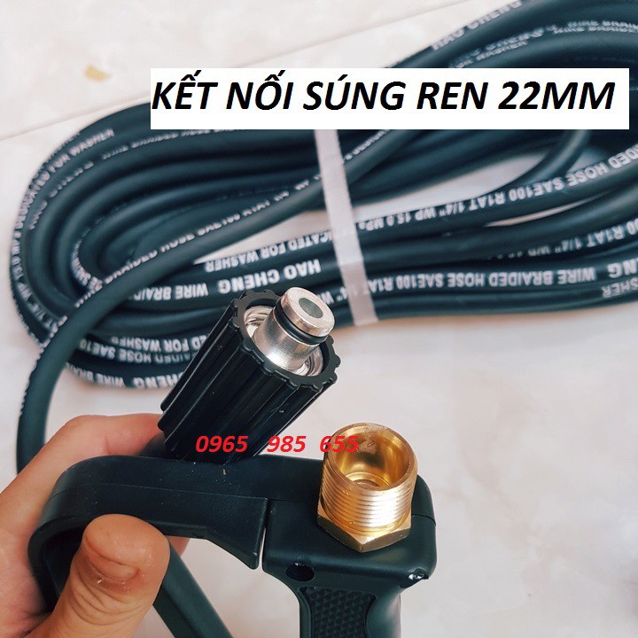 Dây rửa xe , 15M dây xịt rửa xe lõi thép áp lực cao cấp