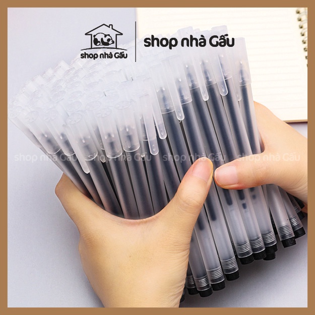 Bút gel mực đen nhám kiểu dáng đơn giản ngòi 0.38mm - Shop Nhà Gấu