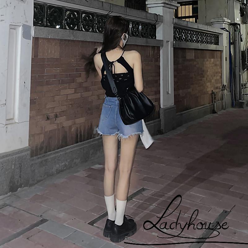 Áo Dệt Kim Hai Dây Cổ Tròn Màu Sắc Đơn Giản Dành Cho Nữ