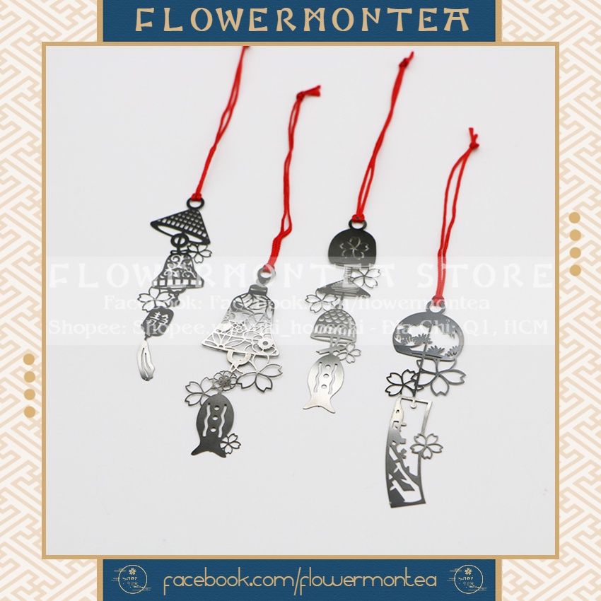 Thẻ Đánh Dấu Sách | Bookmark Kim Loại Kèm Thiệp - Chuông Gió