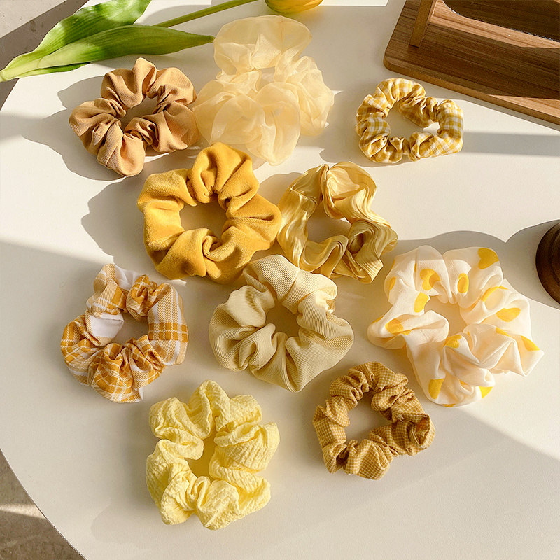 Dây buộc tóc màu vàng thời trang thanh lịch tùy chọn