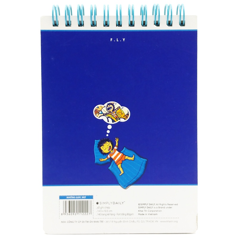 Sổ Lò Xo Kẻ Ngang Những Giấc Mơ 140 Trang 80gsm Size S Khai Trí Stationery - Fly