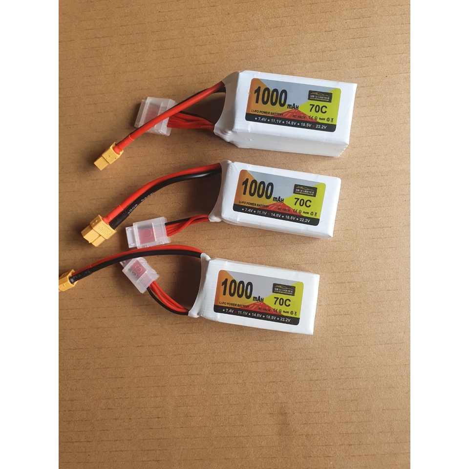 Pin LiPo 3s, 4s, 6s 1000mah 70C dòng xả cao