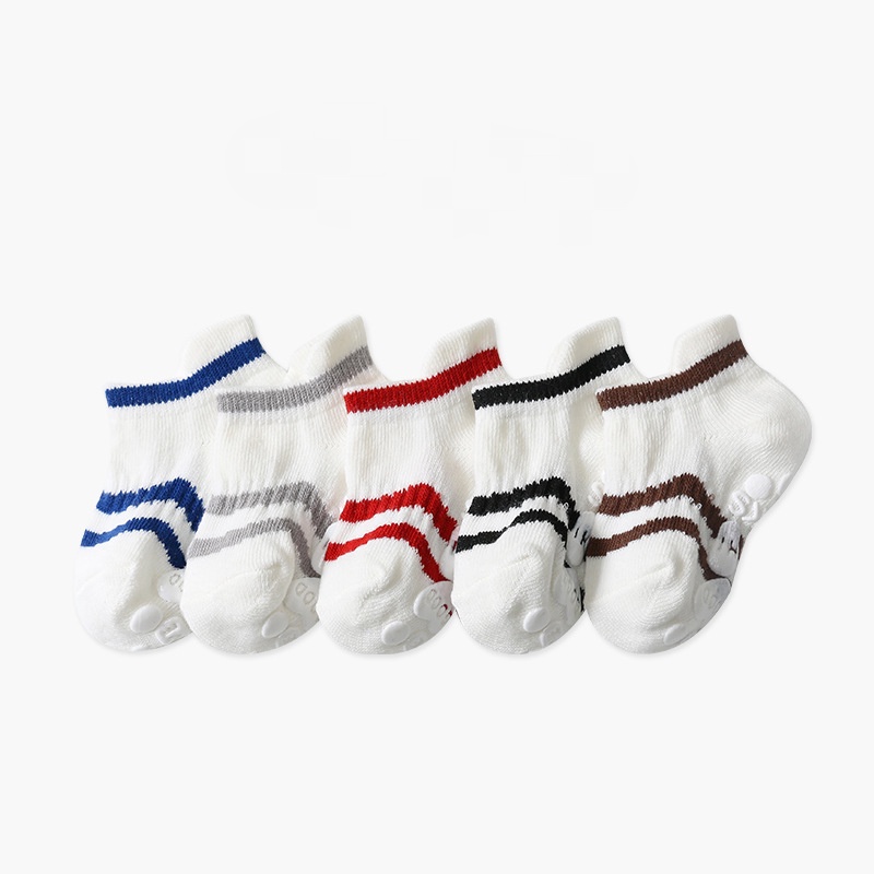 Set 5 Đôi Vớ cotton Cổ Thấp Chống Trượt Dành Cho Bé Sơ Sinh tất lưới cho bé