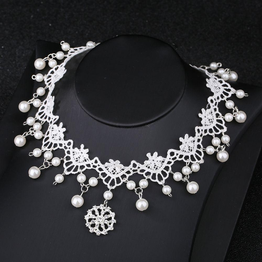 Vanes1 Vòng Cổ Ngắn Hoa Trang Sức Cô Dâu Gothic