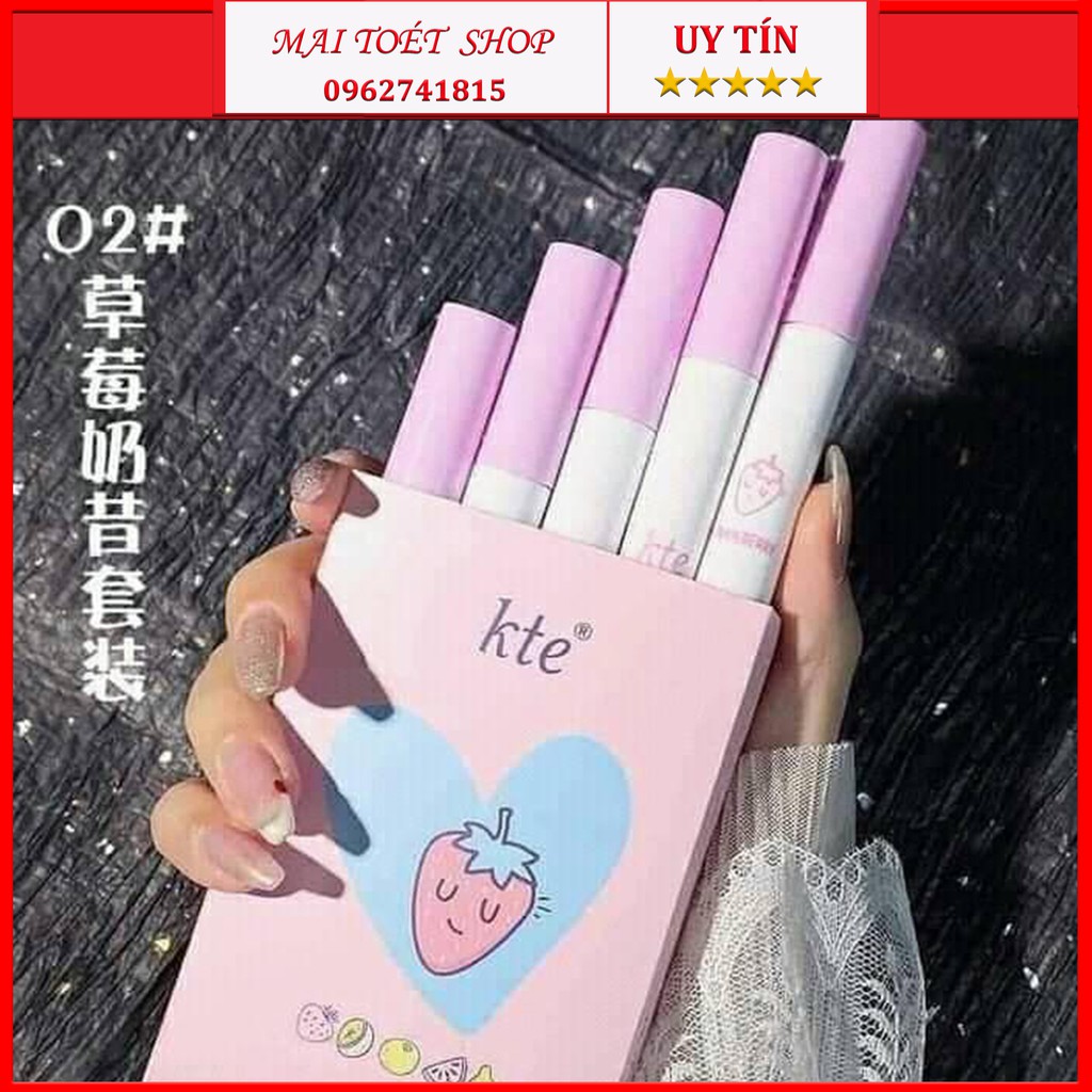 Set 5 Cây Son Kem Lì KTE Fluffy Matte Lip Glaze Hot frend 2021