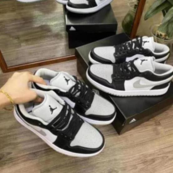 Giày thể thao JoRdaN 1 xám Thấp Cổ chỉ trắng cao cấp full size 36-43 kèm box + Hộp bảo vệ -p1