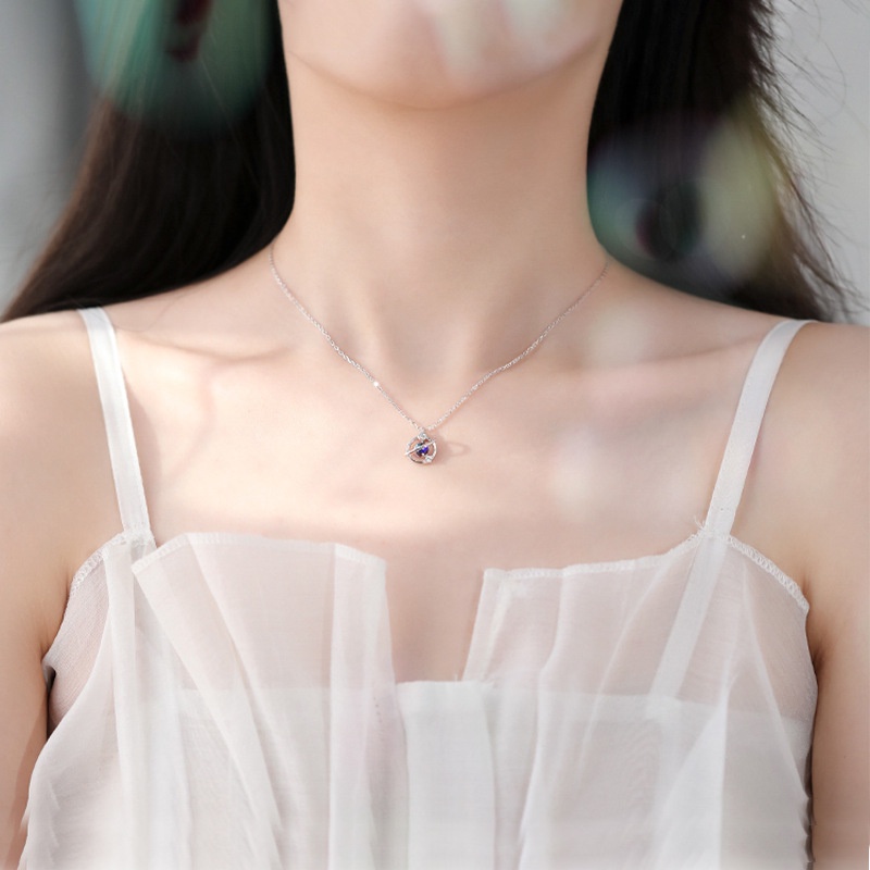 Dây chuyền Vòng cổ nữ bạc 925 không gỉ hình ngân hà tròn cực xinh BAG U DCNGANHATRON33