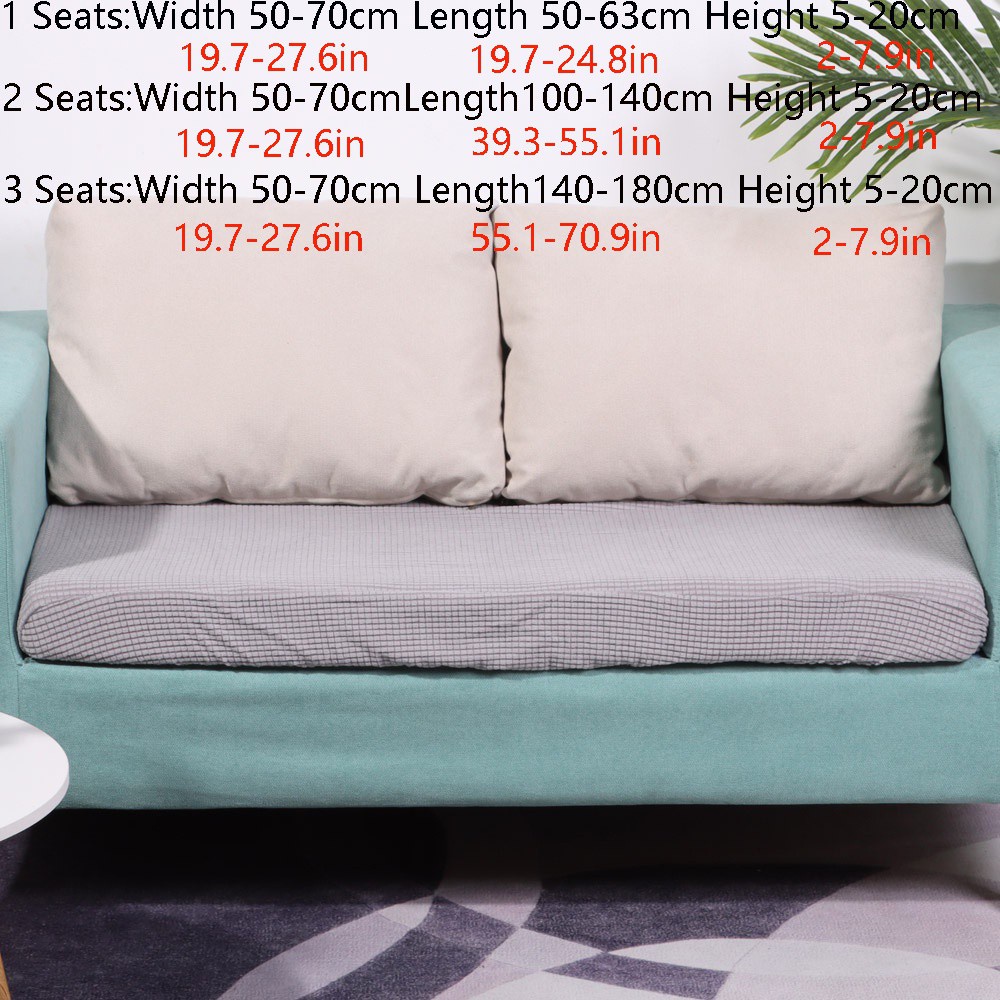 ❤LANSEL❤ Elastic Cushion Cover Soft Slipcovers Sofa Covers Settee Protectors Furniture Protector Removable 1-3 Seats Washable Seat Slipcover/Multicolor