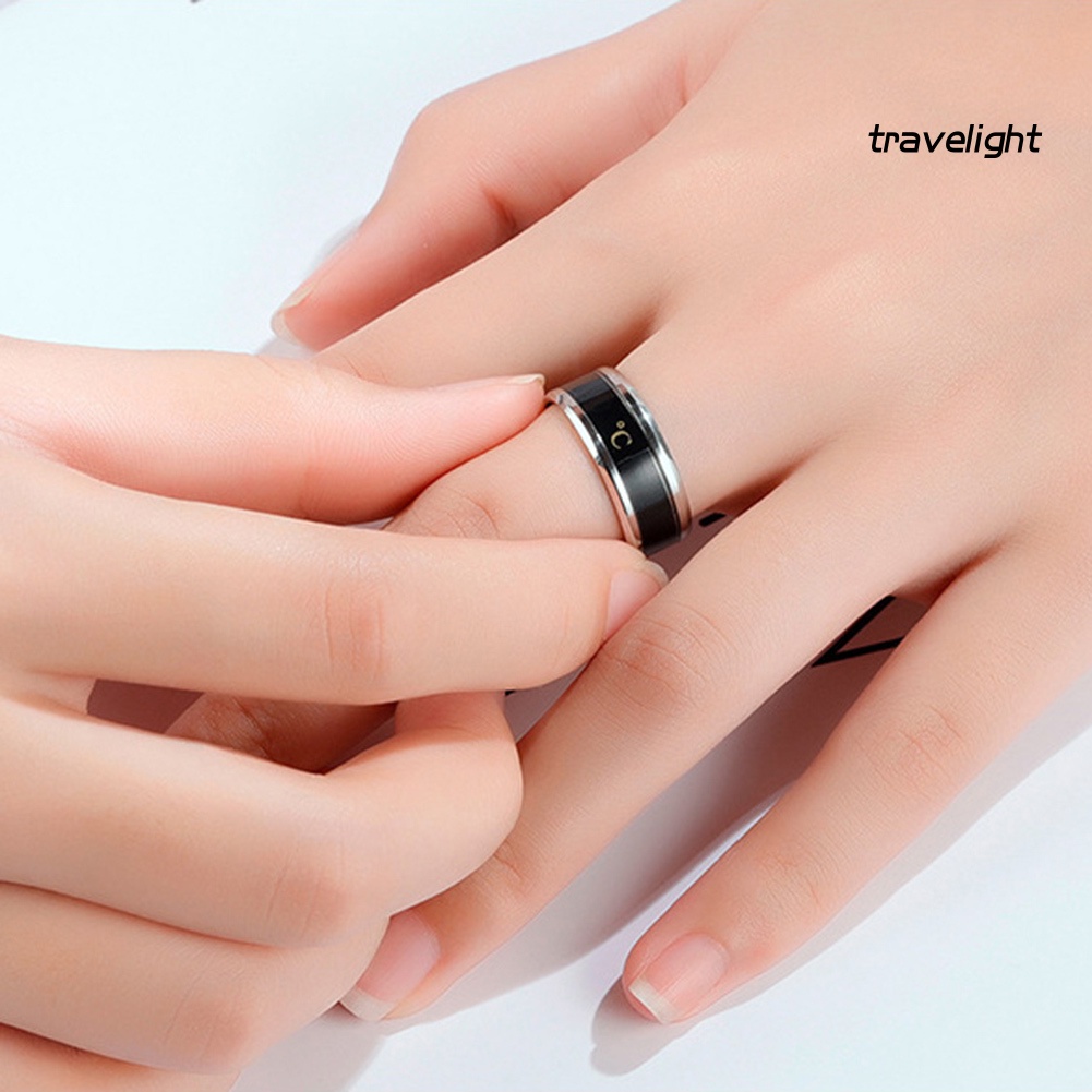 Nhẫn Cảm Biến Nhiệt Độ Bằng Thép Không Gỉ Cho Cặp Đôi