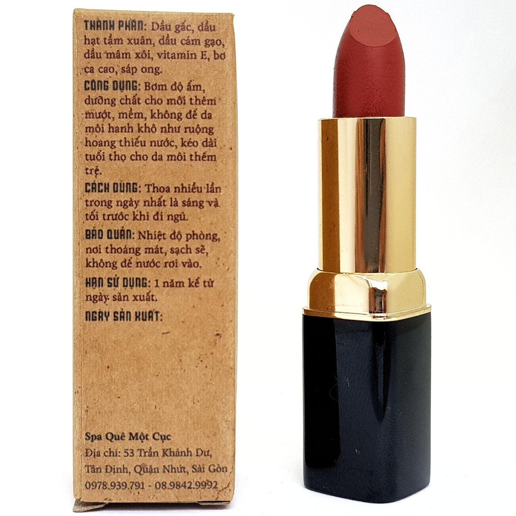 Son dưỡng có màu, dưỡng môi căng mướt, mềm mịn, sáng và nhẹ môi QUÊ MỘT CỤC 5G (HANDMADE) | BigBuy360 - bigbuy360.vn