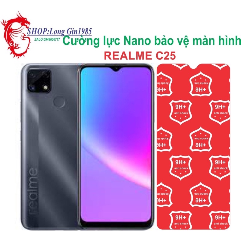 Realme C25 Cường lực Nano chống va đập chống trầy xước