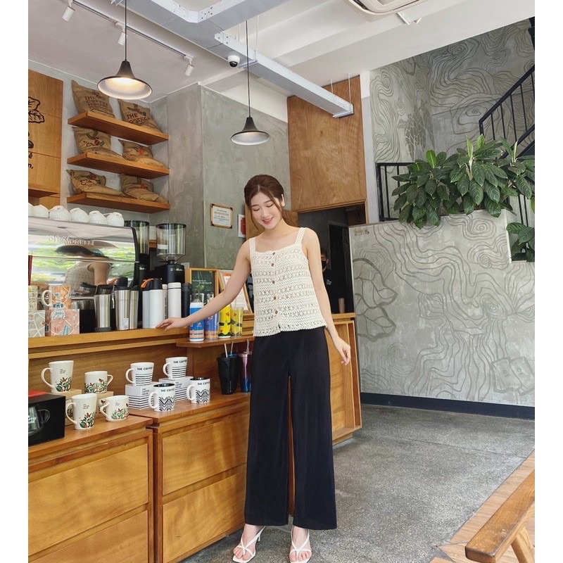 Quần culote gân tăm lạnh hàng chuẩn
