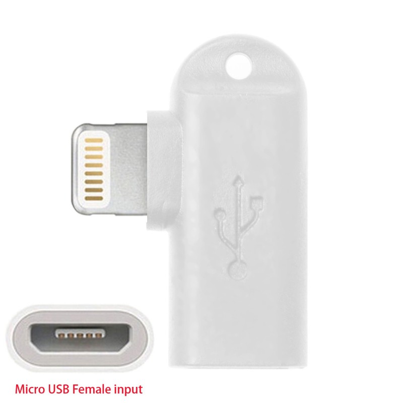 WINGO 90 Degree Micro USB Female To Lightning Male Data Charge Converter For ip