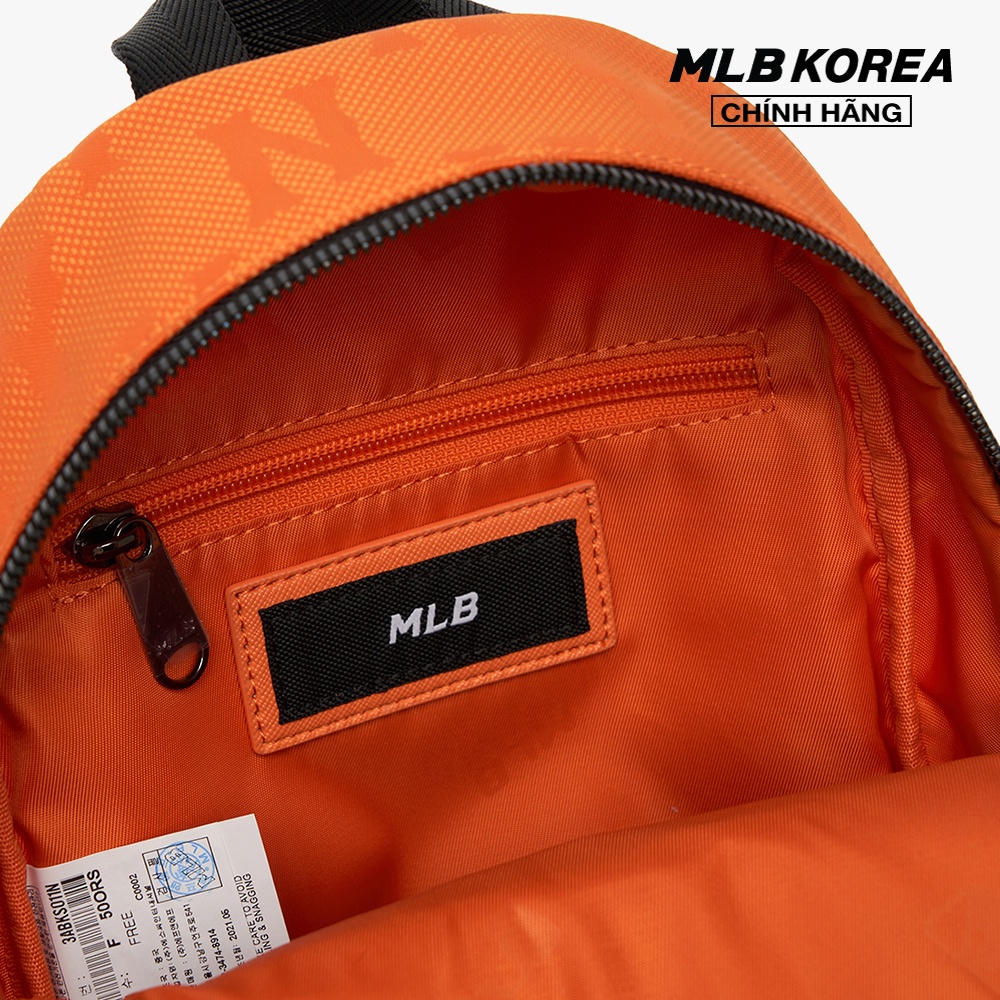 MLB - Balo mini phom chữ nhật Monogram Nylon Jacquard 3ABKS011N-50ORS