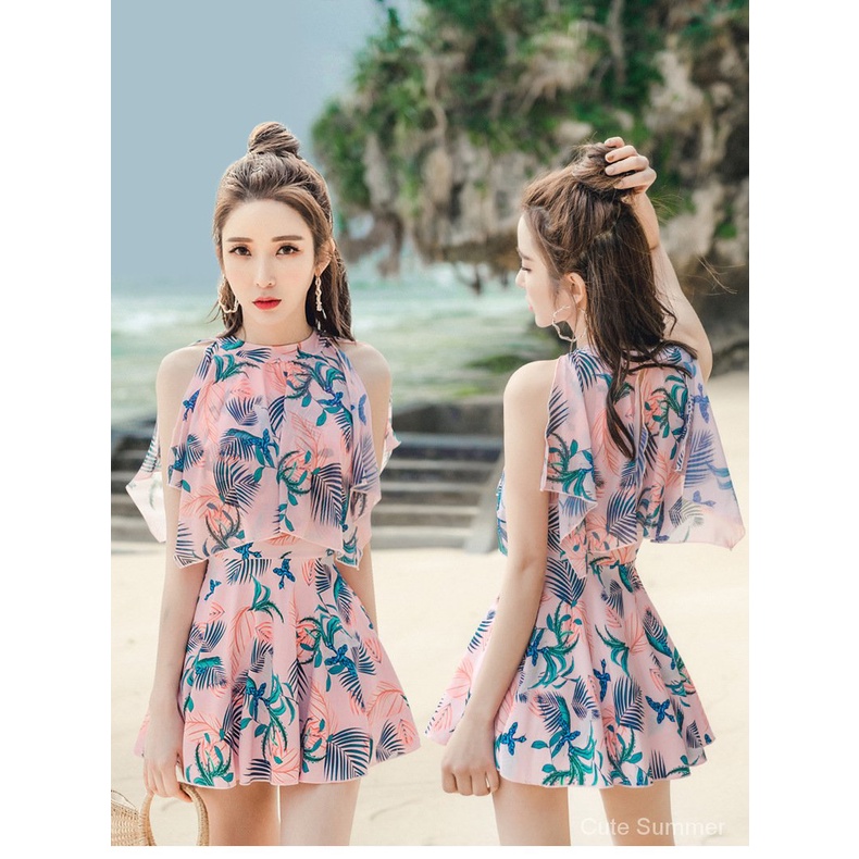 Bộ Đồ Bơi Hai Mảnh Hở Lưng In Họa Tiết Phong Cách Hàn Quốc Quyến Rũ Cho Nữ | BigBuy360 - bigbuy360.vn