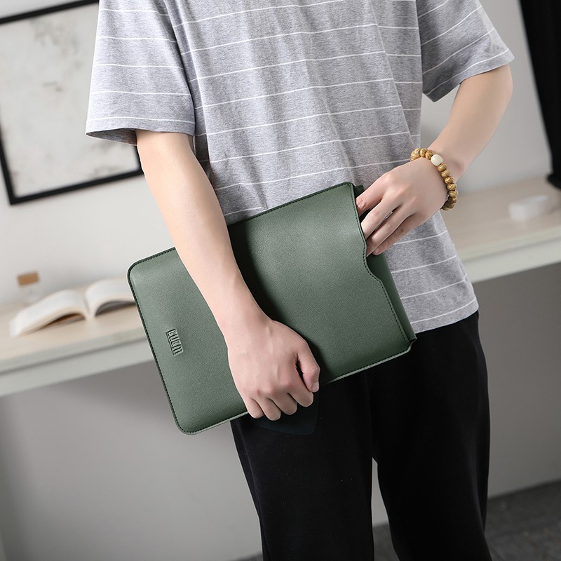 Túi Da PU BUBM Chống Sốc Chống Thấm Nước Đựng Máy Tính Bảng iPad air 10.9 12 13 15inch