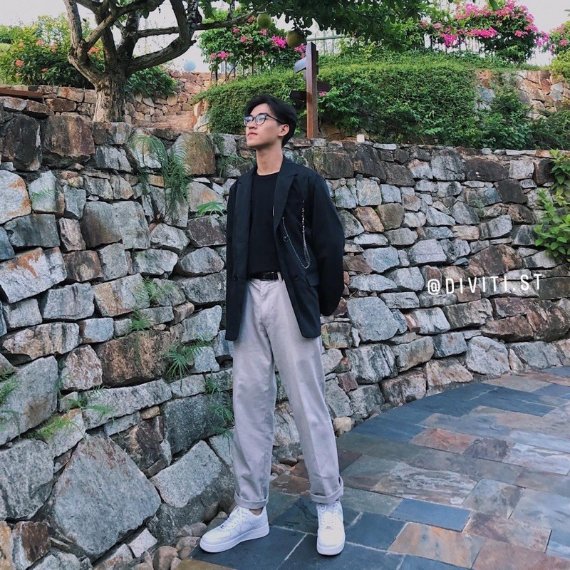 ÁO BLAZER TRƠN MÀU ĐEN | BigBuy360 - bigbuy360.vn