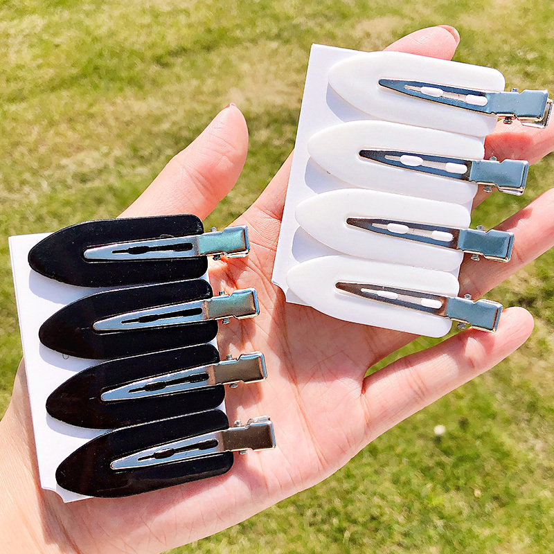 (Hàng Mới Về) Set 4 Kẹp Tóc Trong Suốt Không Đường May Màu Kẹo Ngọt