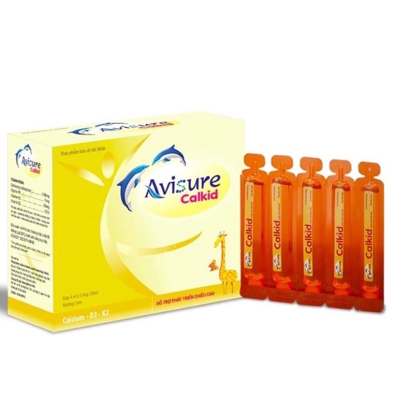 Avisure Calkid Bổ sung Canxi giúp bé cao lớn (Hộp 30 ống)