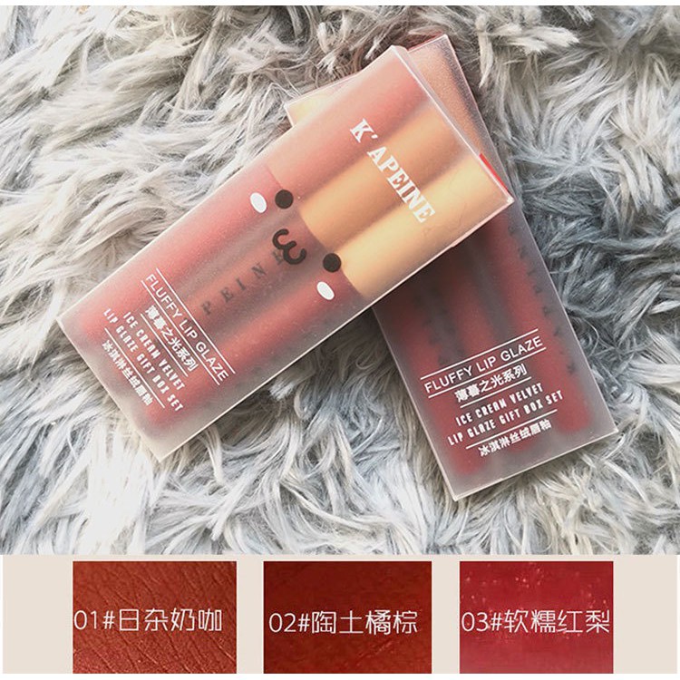 S04 Set 3 son kem lì chống thấm nước lâu trôi và lên màu chuẩn đẹp