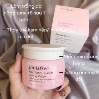 Kem dưỡng trắng da innisfree jeju chery blossom tone up cream