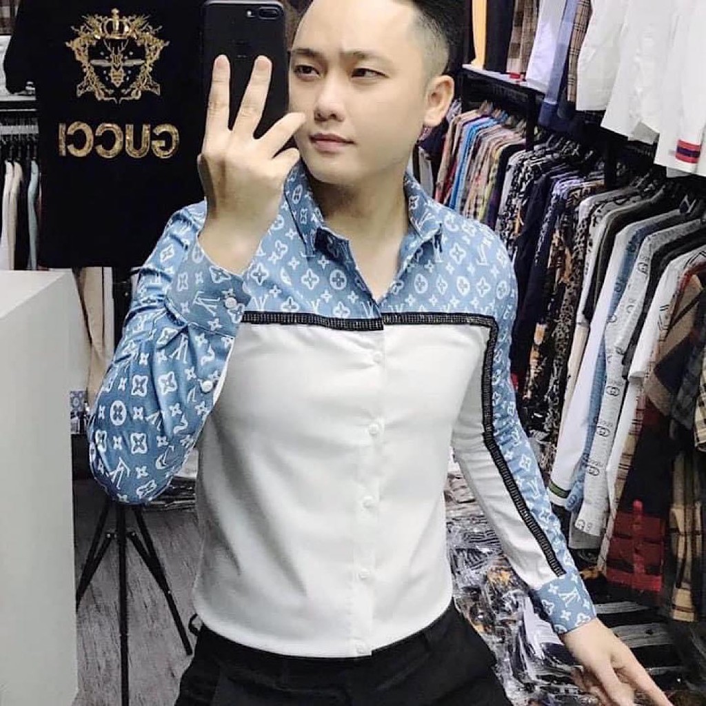 Áo sơ mi nam thêu chữ cao cấp ms2886 | BigBuy360 - bigbuy360.vn