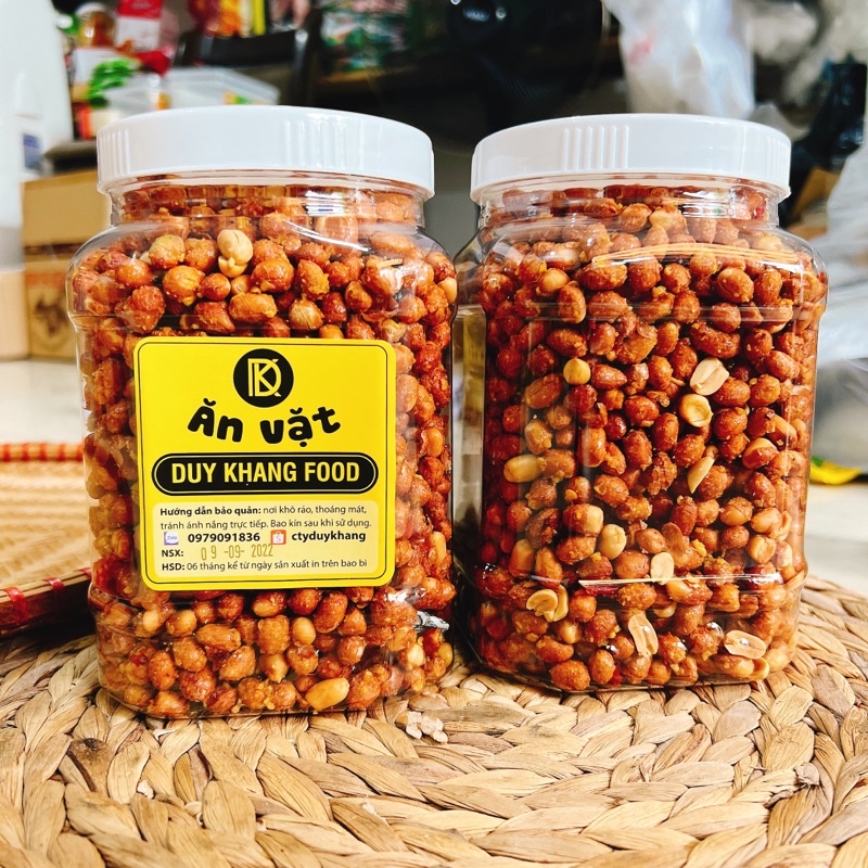Đậu Phộng Tỏi Ớt Loại 1 hộp 450gr,1KG Giá sỉ