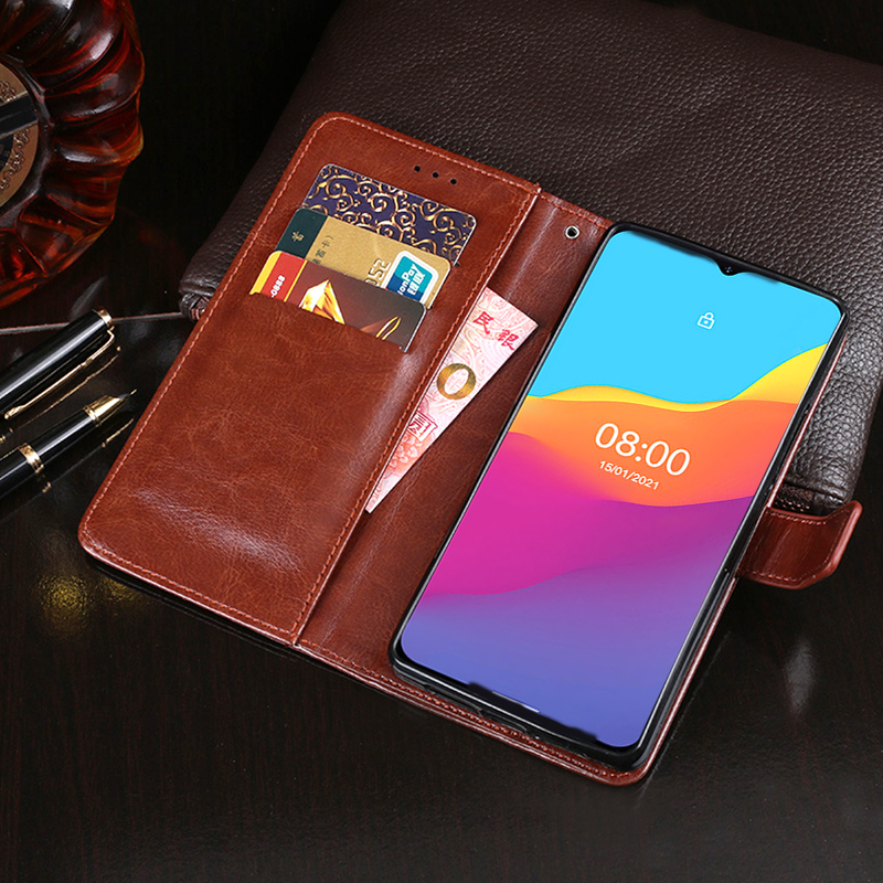 Bao Da Điện Thoại Nắp Lật Mỏng Nam Châm Kiêm Ví Đựng Thẻ Có Thể Làm Giá Đỡ Cho Ulefone Note 10 Ốp