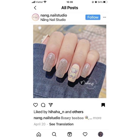 Nailbox Nuna móng úp thiết kế combo 2 bộ nail