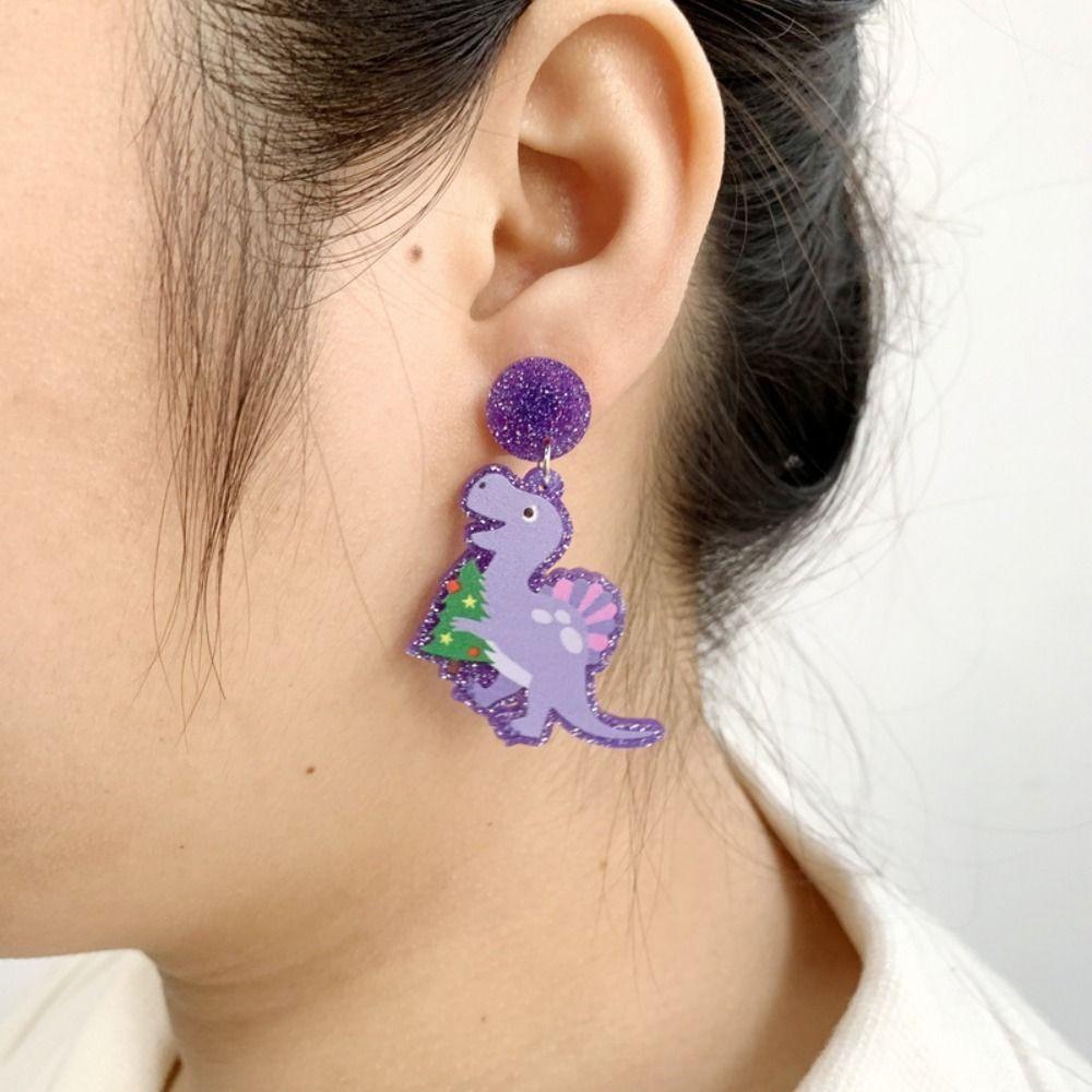 Khuyên Tai Acrylic Hình Khủng Long Dễ Thương Cho Nữ
