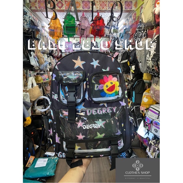 Balo Degrey Ngôi Sao Backpack 2810 Clothes Shop Balo Đi Học Ngôi Sao Ulzzang Unisex