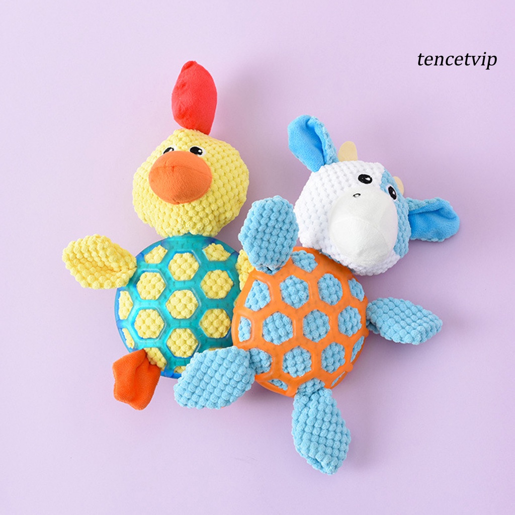 Đồ chơi nhồi bông bằng cotton PP hình thú hoạt hình làm sạch răng cho thú cưng