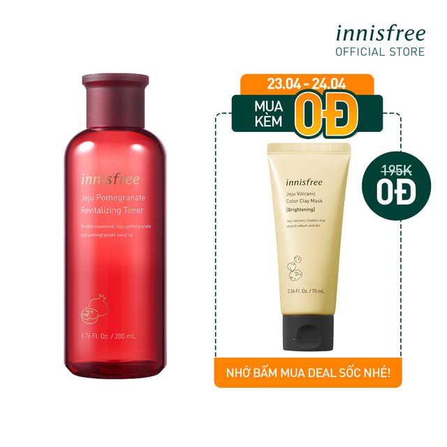  Nước cân bằng chống oxy hóa lựu innisfree Jeju Pomegranate Revitalizing Toner 200ml