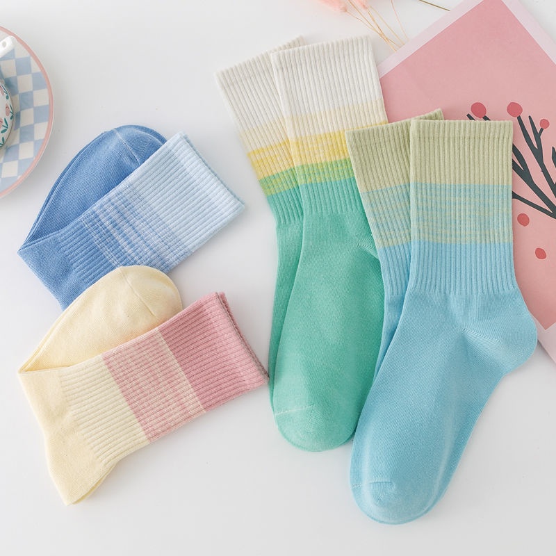 Set 4 / 2 Đôi Vớ Thể Thao Thời Trang Mùa Hè Dễ Phối Đồ Dành Cho Nữ