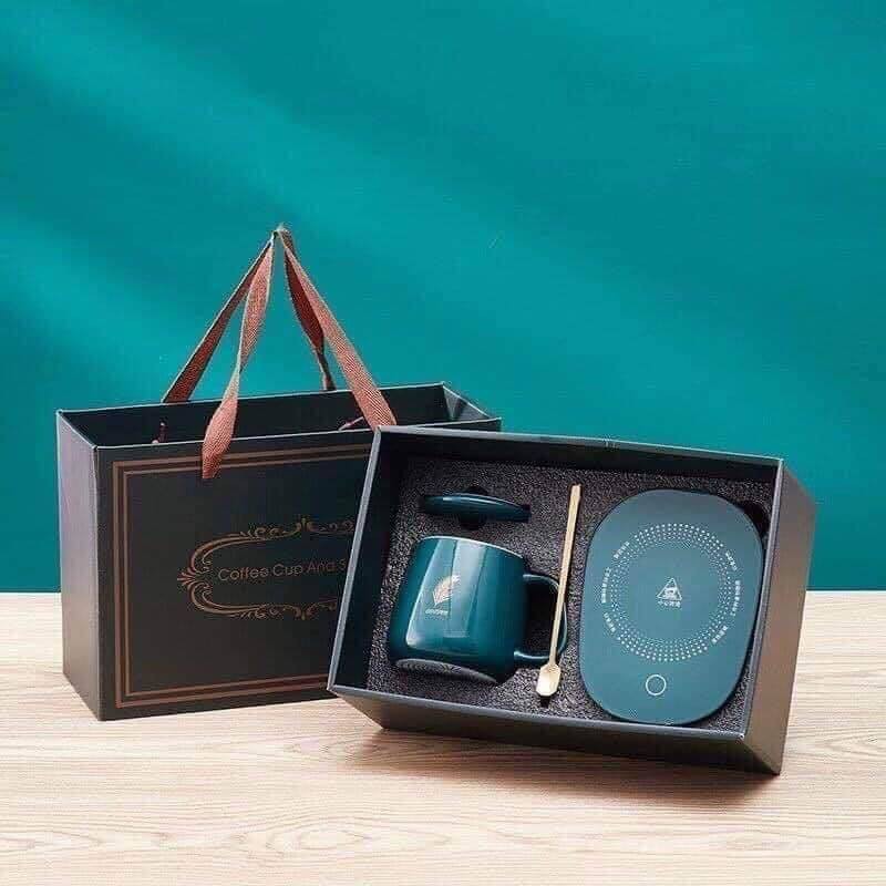 ☕☕BỘ HÂM NÓNG SỮA - ĐỒ UỐNG TIỆN LỢI KÈM CỐC SỨ - PHONG CÁCH HOÀNG GIA SIÊU SANG