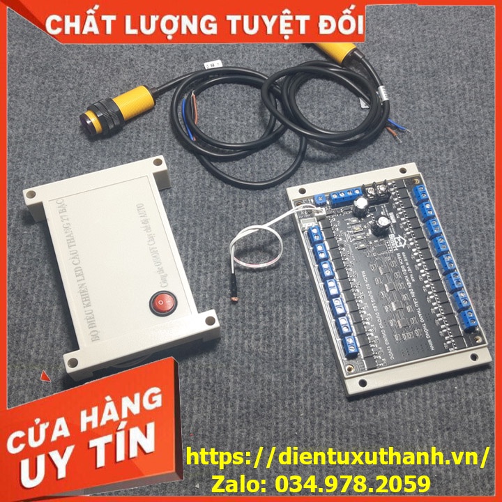Mạch điều khiển đèn cầu thang loại mới chức năng cài số bậc 2023