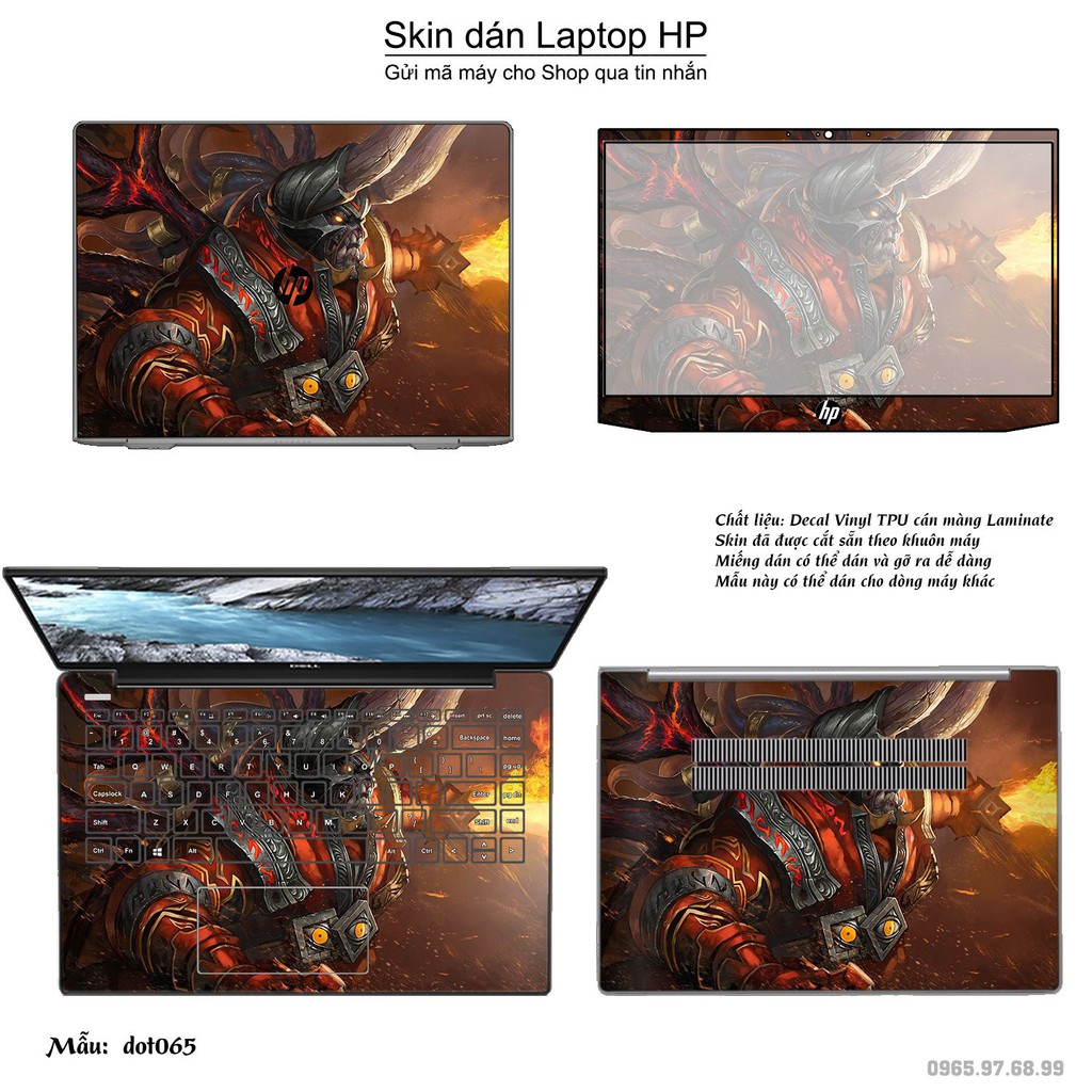 Skin dán Laptop HP in hình Dota 2 nhiều mẫu 11 (inbox mã máy cho Shop)