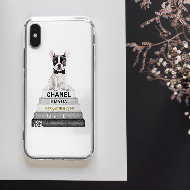 Ốp Lưng thời trang dễ thương chú chó trên những nhãn hiệu nổi tiếng dành cho Iphone 5 đến 12 Promax BRD20210342