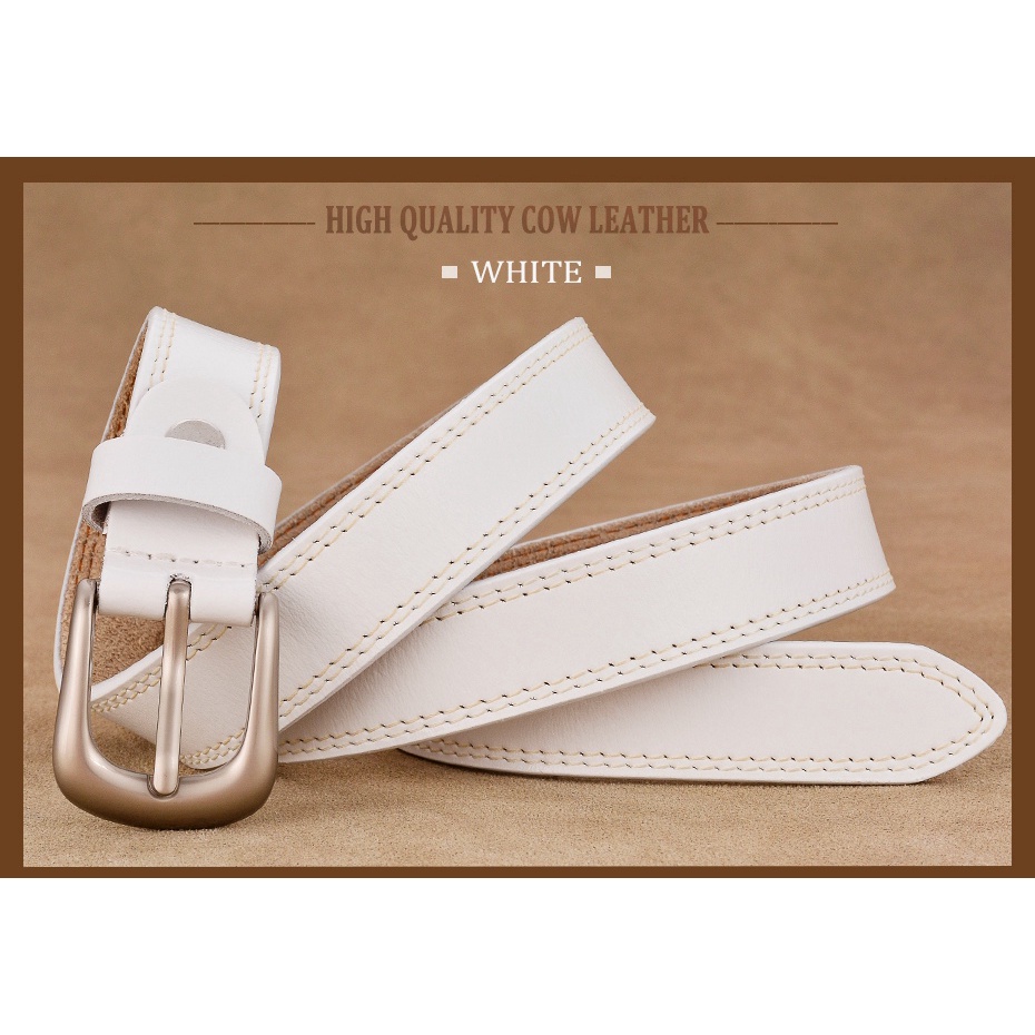 Thắt Lưng Da Bò 2.3Cm Chất Lượng Cao Có Khóa Cài Thời Trang Cho Nữ