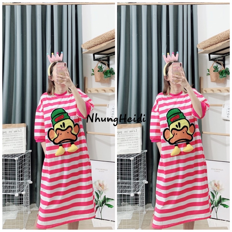 Đầm thun suông hình cute hàng loại 1, bigsize fom to chuẩn xịn. Hình thật 100%