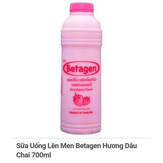 sữa uống lên men Betagen hương dâu/ cam/ tự nhiên chai 700ml