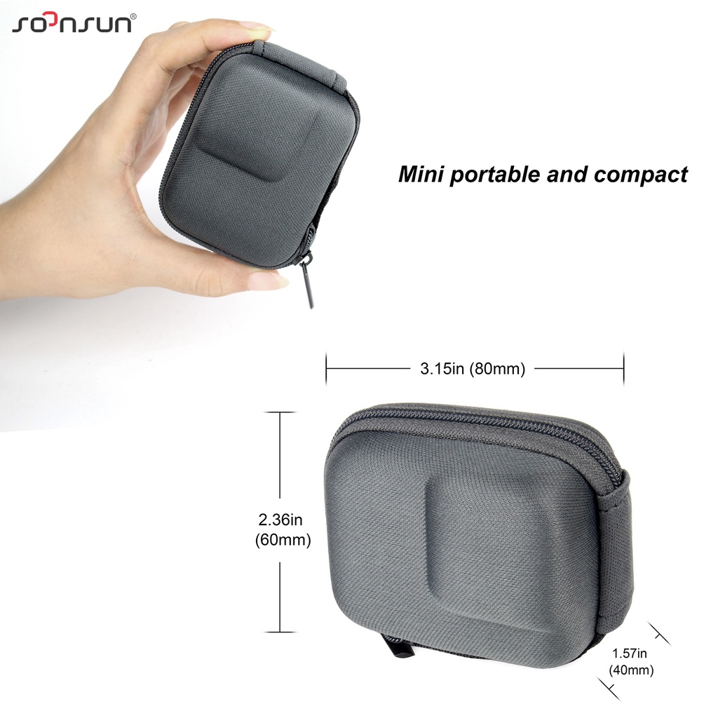 Hộp Đựng Máy Ảnh GoPro Hero 10 9 Hoặc 8 Go Pro 9 10 Màu Đen Nhỏ Gọn