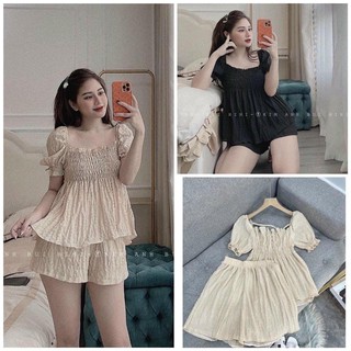 Set bộ bigsize babydoll 65-90kg xốp nhăn