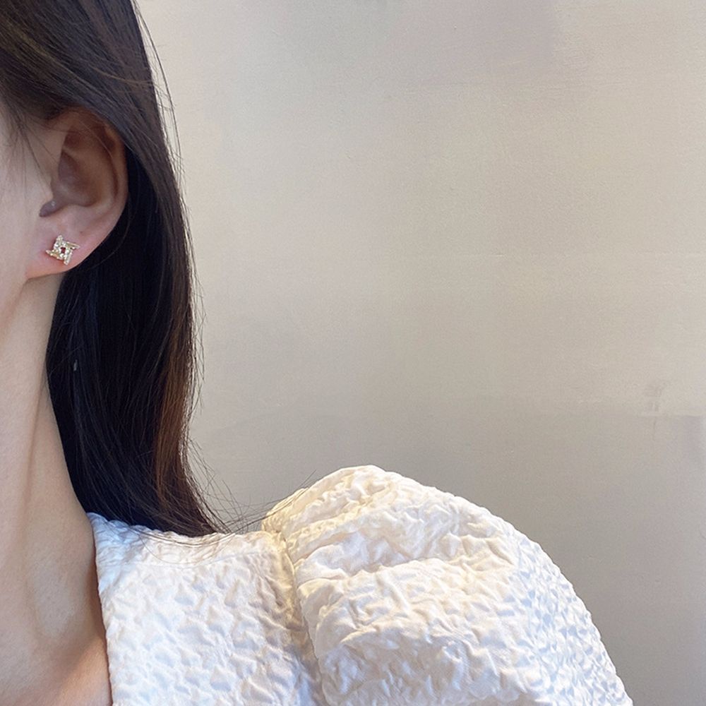 Bộ 3 Đôi Bông Tai Đính Đá Zircon Đơn Giản Dễ Phối Đồ Phong Cách Hàn Quốc Cho Nữ