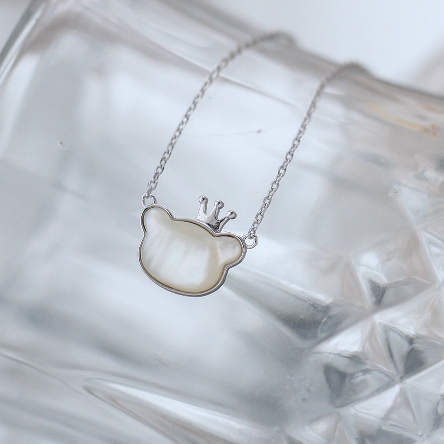 Vòng cổ hàn quốc trắng hoạt hình gấu nữ vòng cổ thời trang tính khí vòng cổ nữ