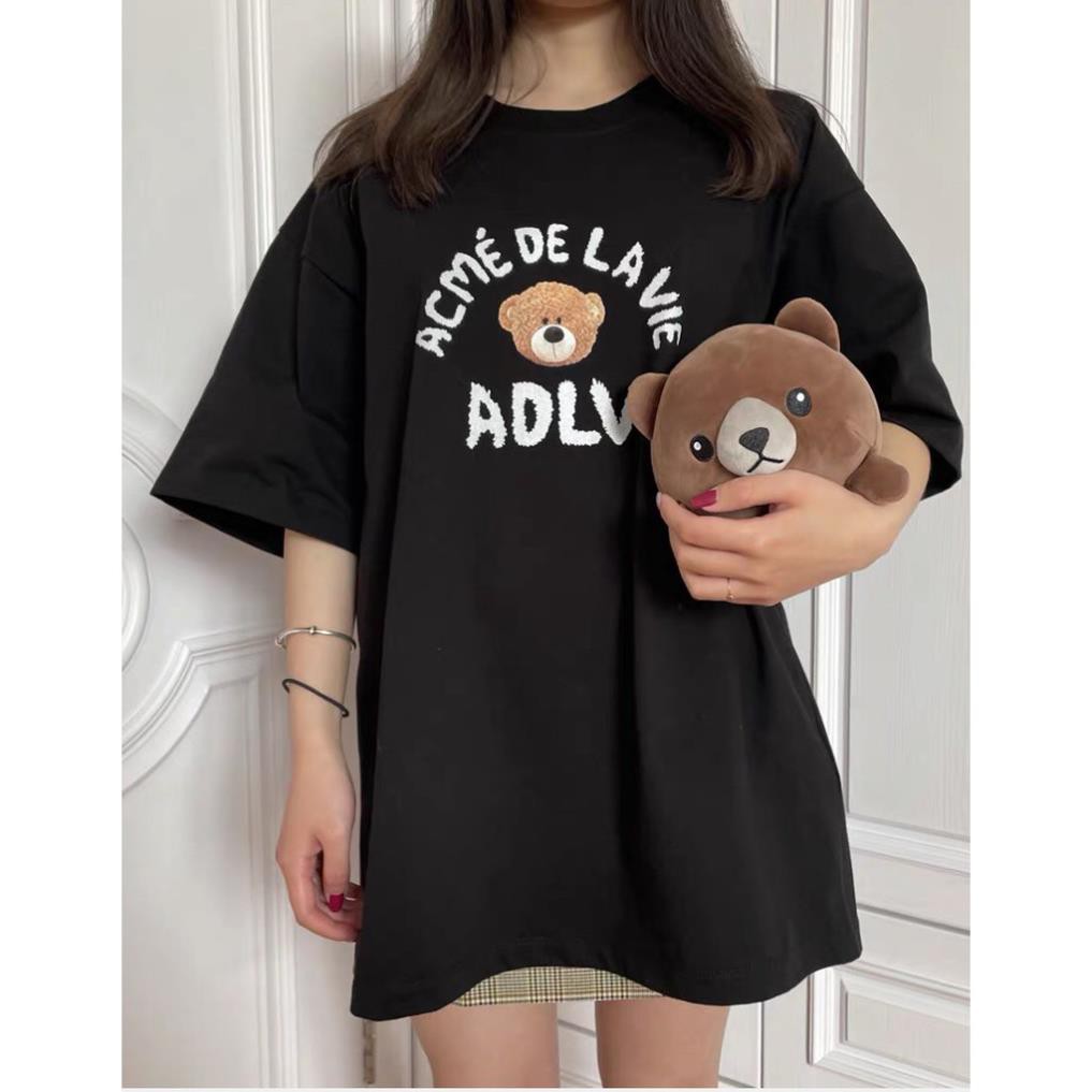 [Hàng Hiệu] Áo thun Tay Ngắn Unisex 100% Cotton ADLV In Hình Con Gấu Mới Nhất 2021 <3 | BigBuy360 - bigbuy360.vn