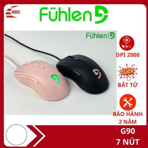 Chuột gaming có dây giá rẻ, chuột chơi game Fuhlen G90 LED RGB/DPI 2000