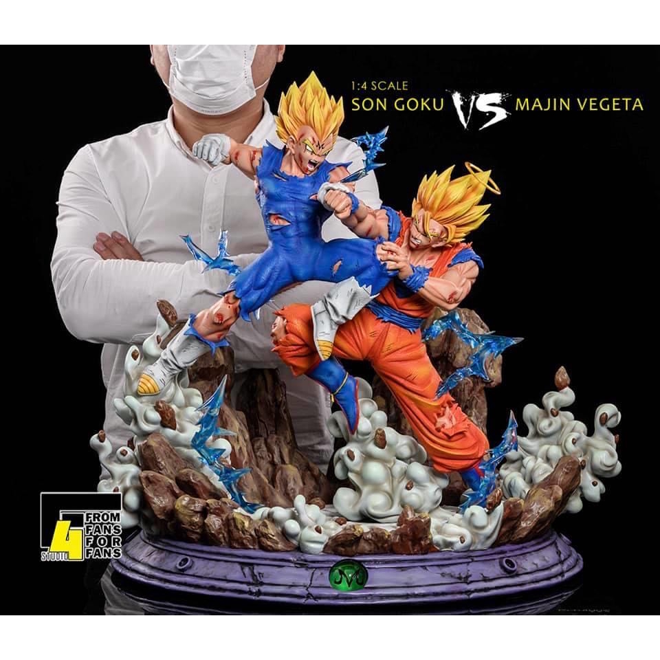 Hot Siêu phẩm Mô Hình Dragon Ball Super 2 Goku vs Demonized Vegeta có đèn led