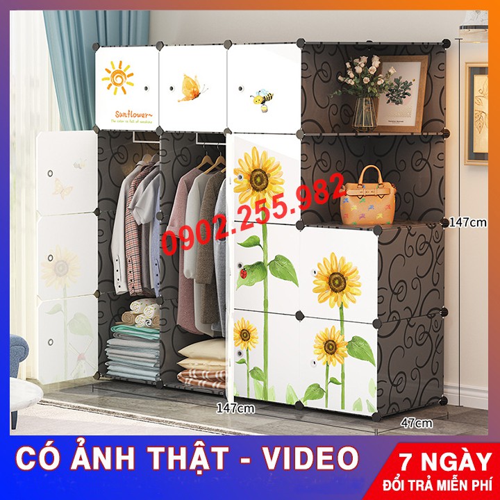 {MẪU BÁN CHẠY RẺ NHẤT} TỦ NHỰA LẮP GHÉP ĐA NĂNG ĐỂ QUẦN ÁO 16 Ô CỬA NHIỀU MÀU LỰA CHỌN SIZE 47CM